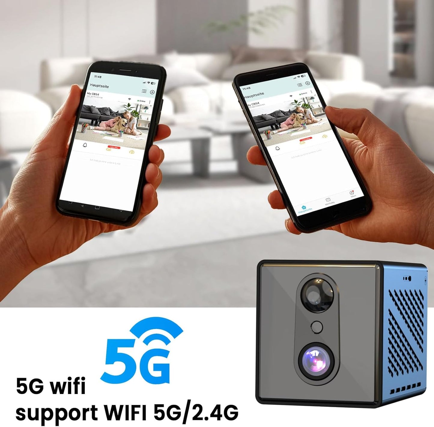 2025 Upgraded 4K Security Camera, 5Ghz Wifi Indoor Camera, Home Security Camera